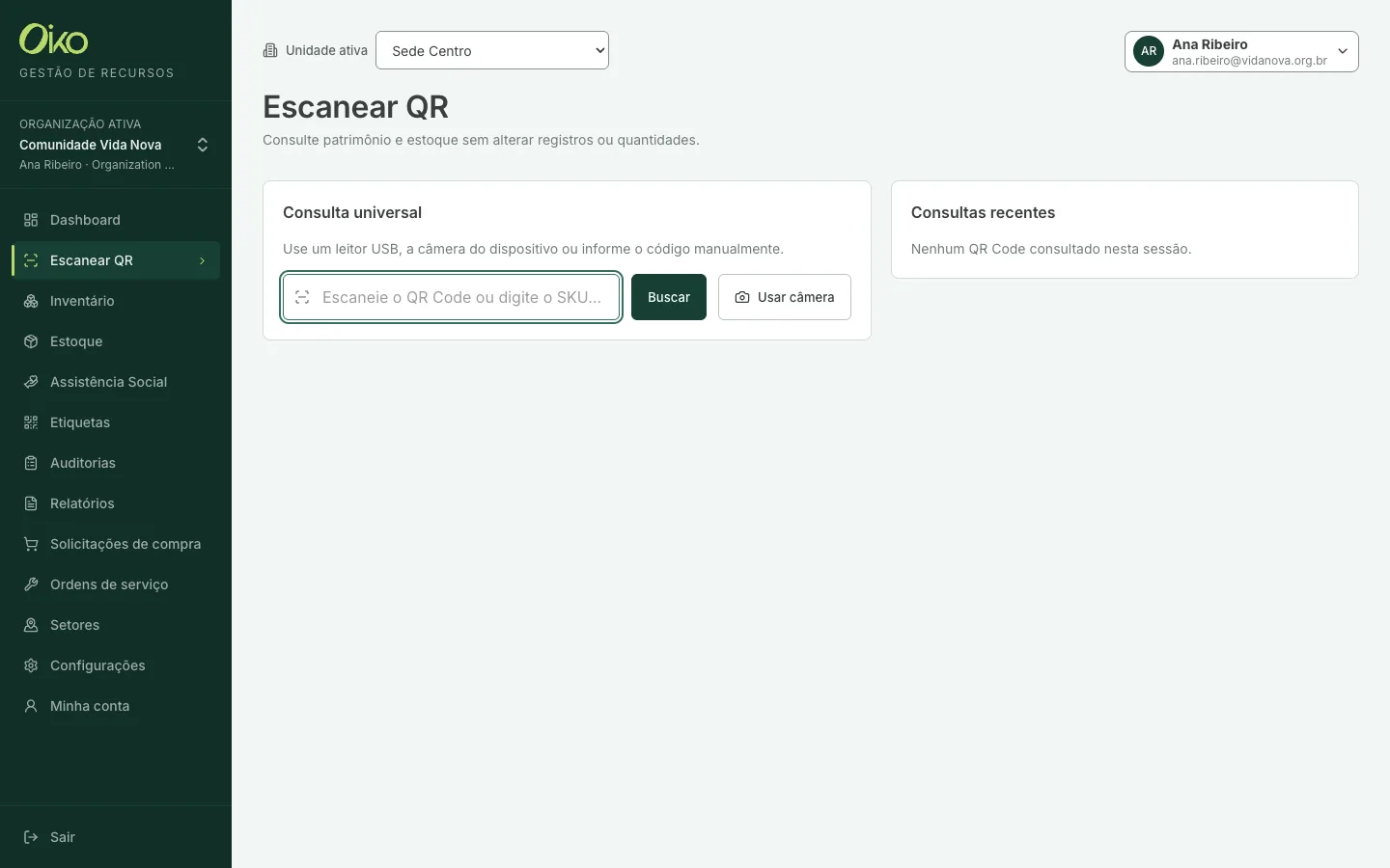 Consulta universal por QR